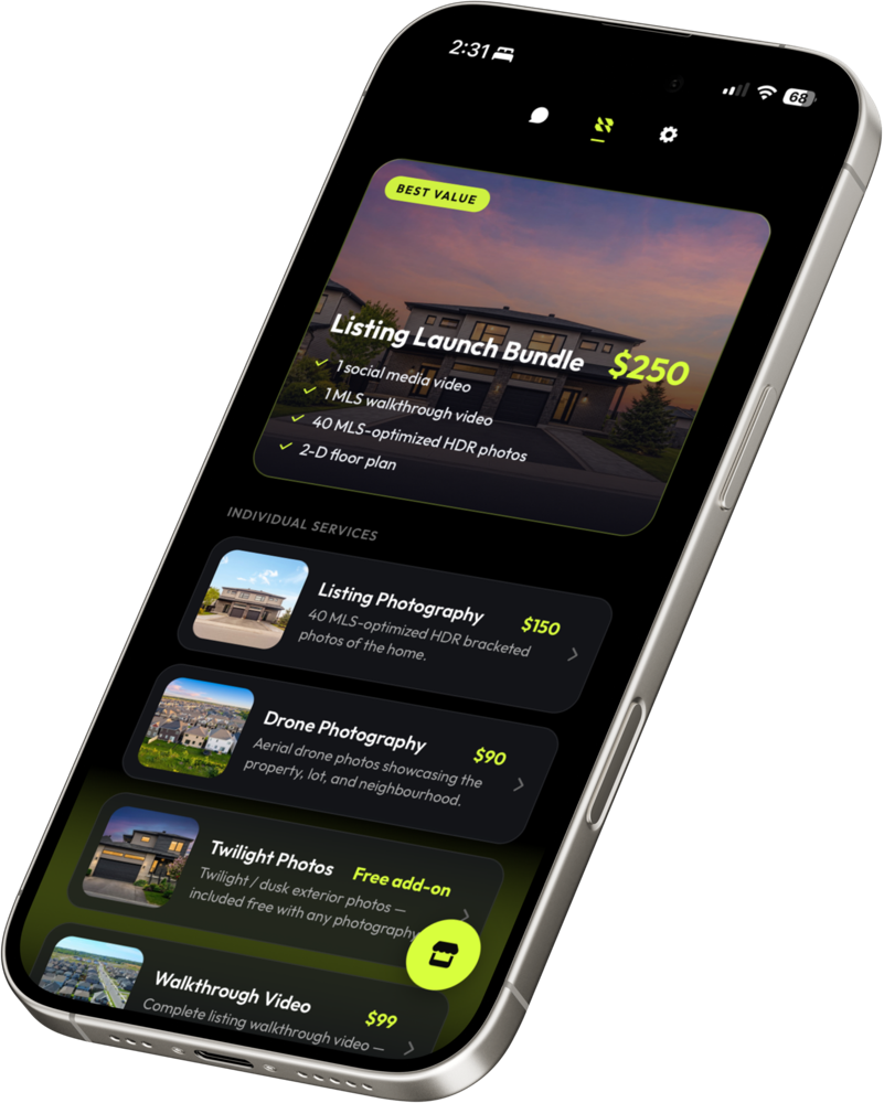 Booking vetted vendors in the in-app marketplace